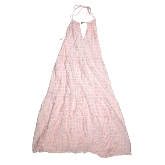 Tularosa Julianna Maxi Dress In Blush Pink Stripe Size M - Picture 3 of 10